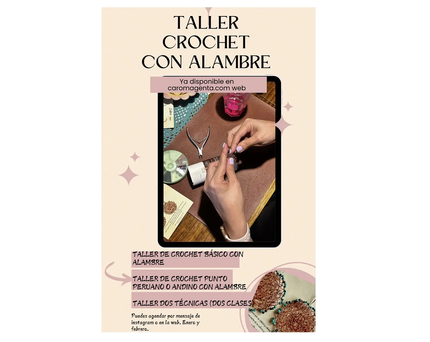 Taller de Tejido en Crochet con Alambre 1