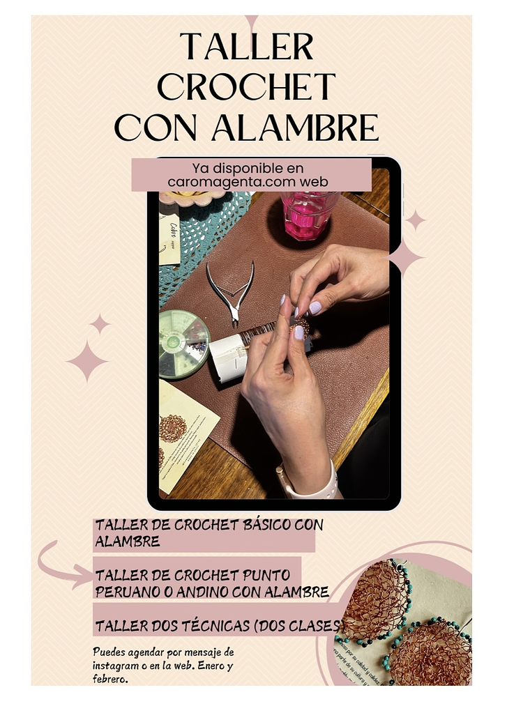 Taller de Tejido en Crochet con Alambre 1