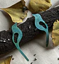 Aros o pendientes de pajaros patinados - Miniatura 2