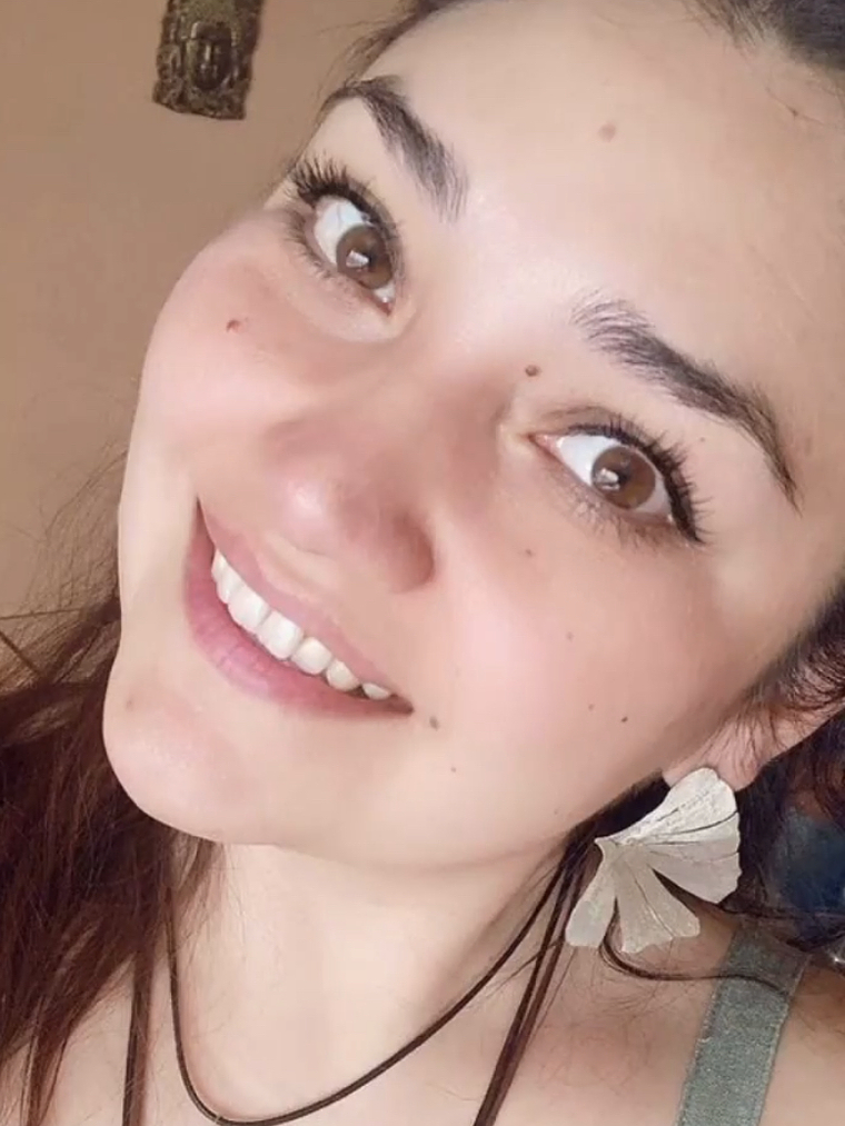 Aros o Pendientes de  hoja de  Ginkgo Biloba  pegada 4