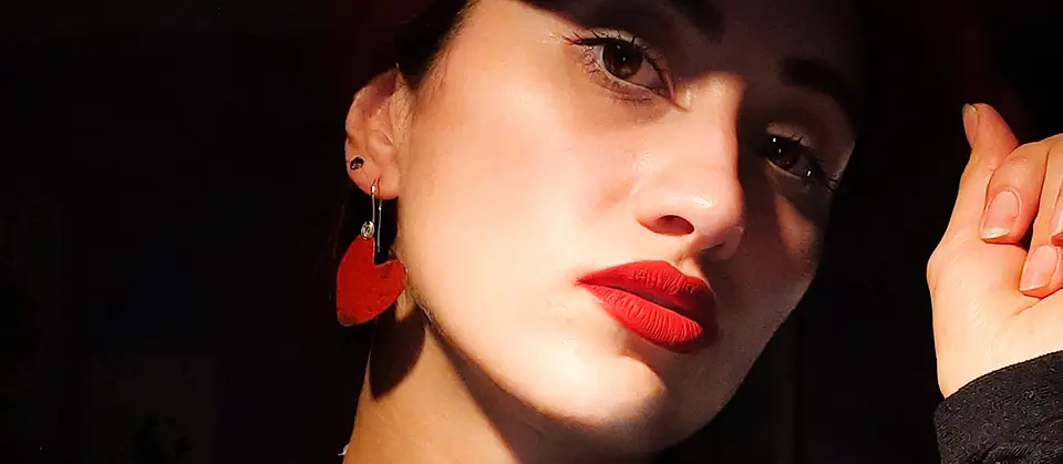 Aros o Pendientes de corazón de cobre esmaltado al fuego “corazón enamel