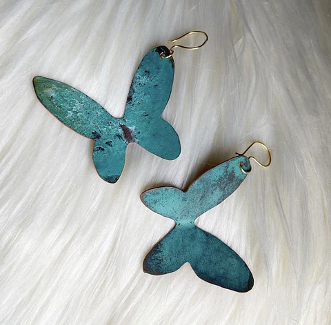 Aros o Pendientes de mariposa  "butterfly Cu"
