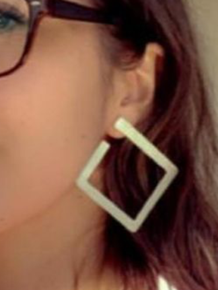 Aros o pendientes Arracadas cuadradas 3