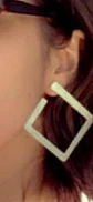 Aros o pendientes Arracadas cuadradas - Miniatura 3