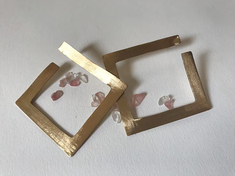 Aros o pendientes Arracadas cuadradas