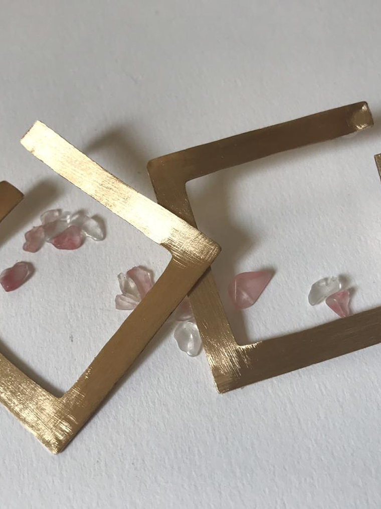 Aros o pendientes Arracadas cuadradas 1