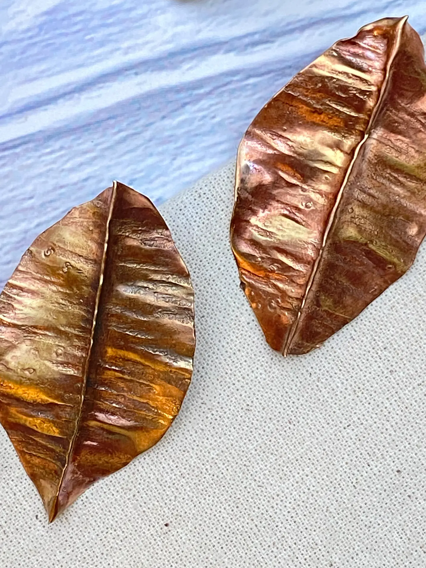 Aros  o pendientes de  hojas foldforming 2