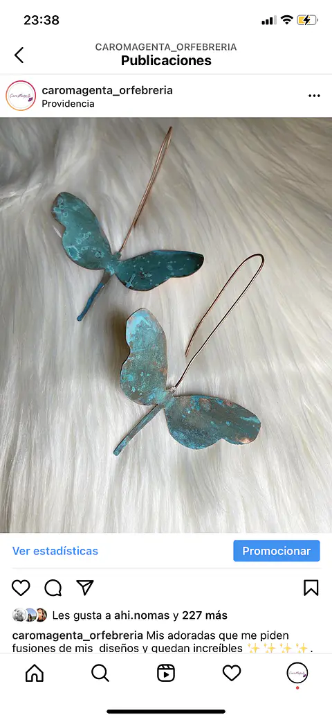 Aros o Pendientes de Libelulas