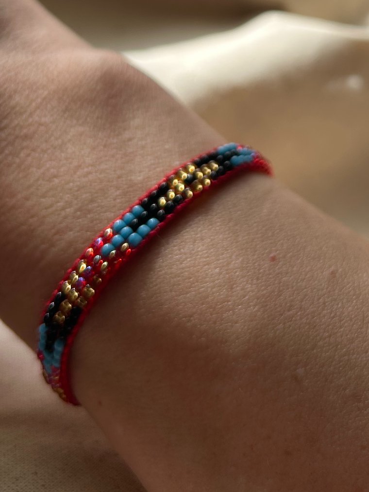 Pulseras rojas Miyuki mostacillas calibradas adaptables 1