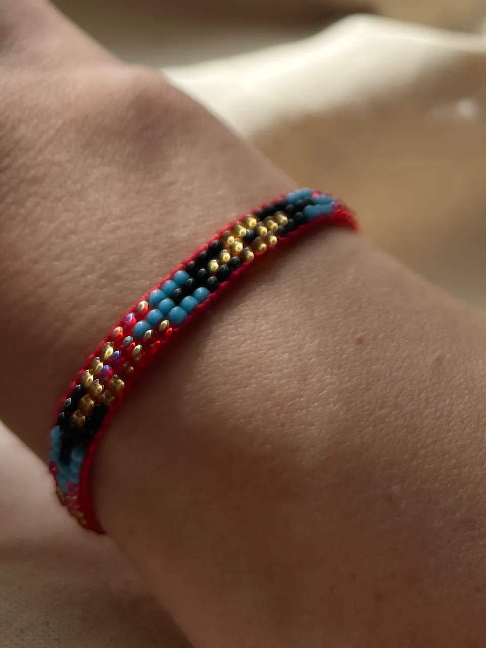 Pulseras rojas Miyuki mostacillas calibradas adaptables 1