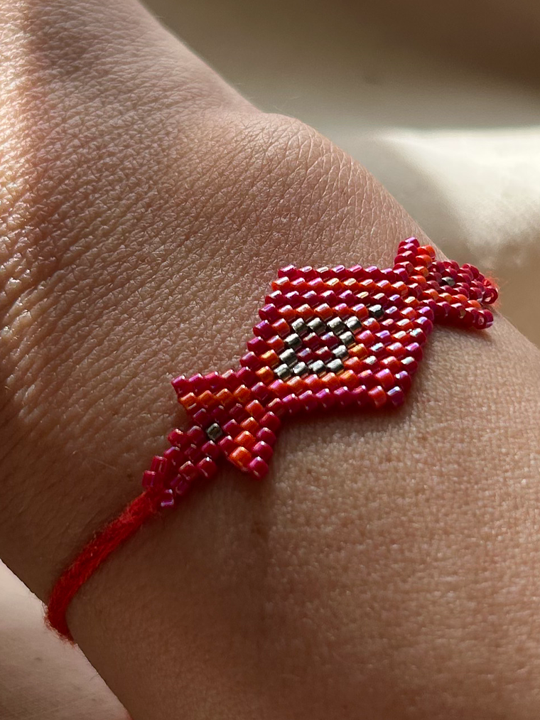 Pulseras rojas Miyuki mostacillas calibradas adaptables 2