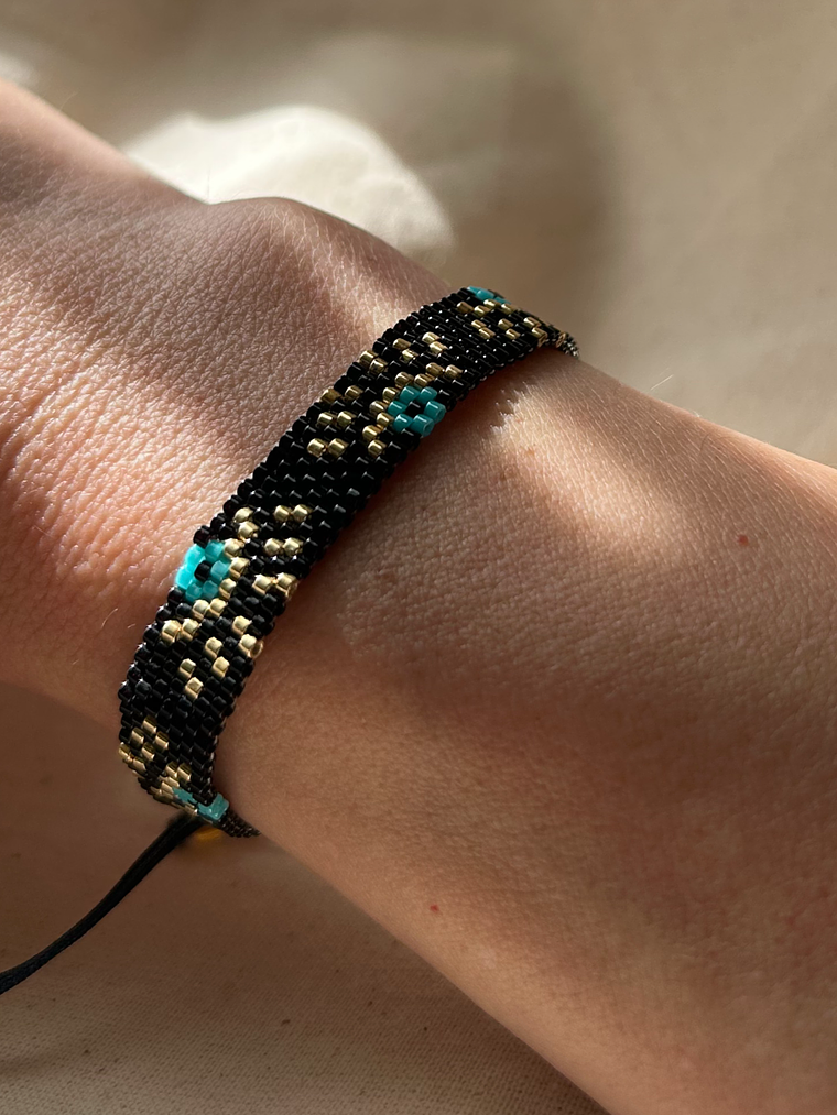 Pulseras ojo turco y colores chakras Miyuki, mostacillas calibras y adaptables 2