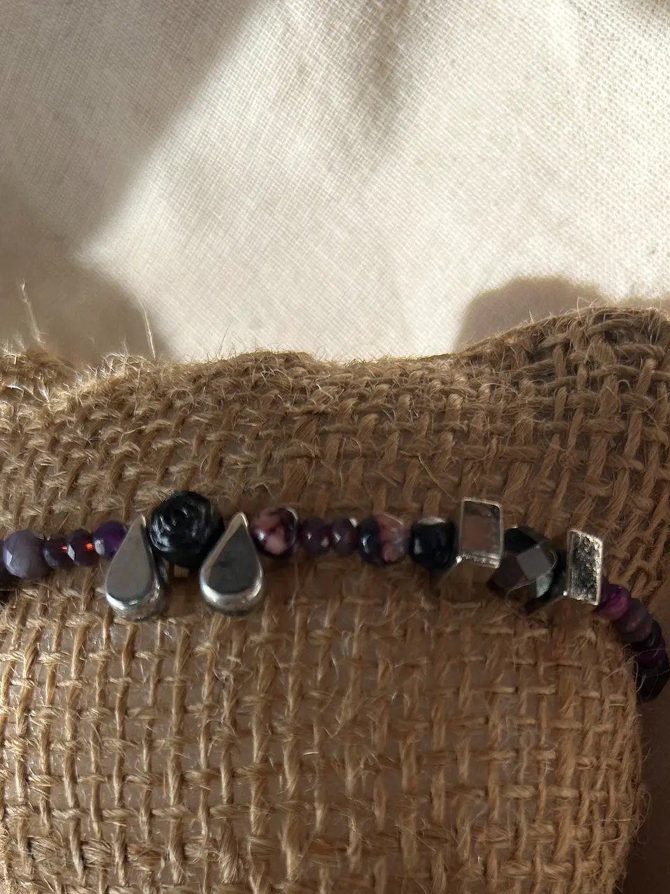 Pulsera con piezas turcas cristales checos y piedras naturales  2