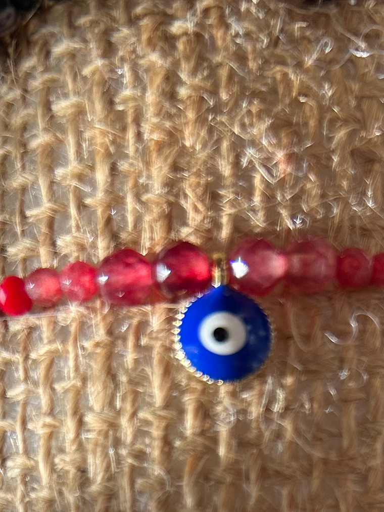 Pulsera con piezas turcas cristales checos y piedras naturales  3