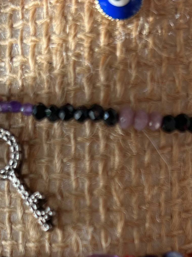 Pulsera con piezas turcas cristales checos y piedras naturales  5