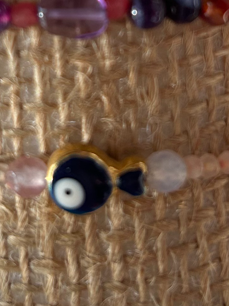 Pulsera con piezas turcas cristales checos y piedras naturales  8