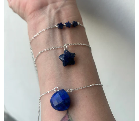 gargantillas de plata y lapislazuli