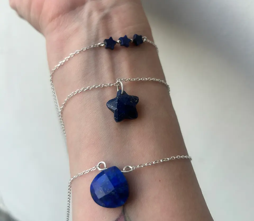 gargantillas de plata y lapislazuli 1