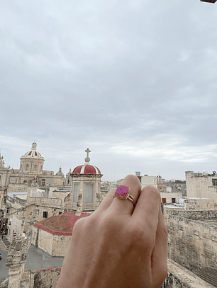 anillos druzas de ágatas con baño de oro