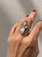 Anillo de Piedra Luna doble en Plata 950 – Hecho a mano - Miniatura 1