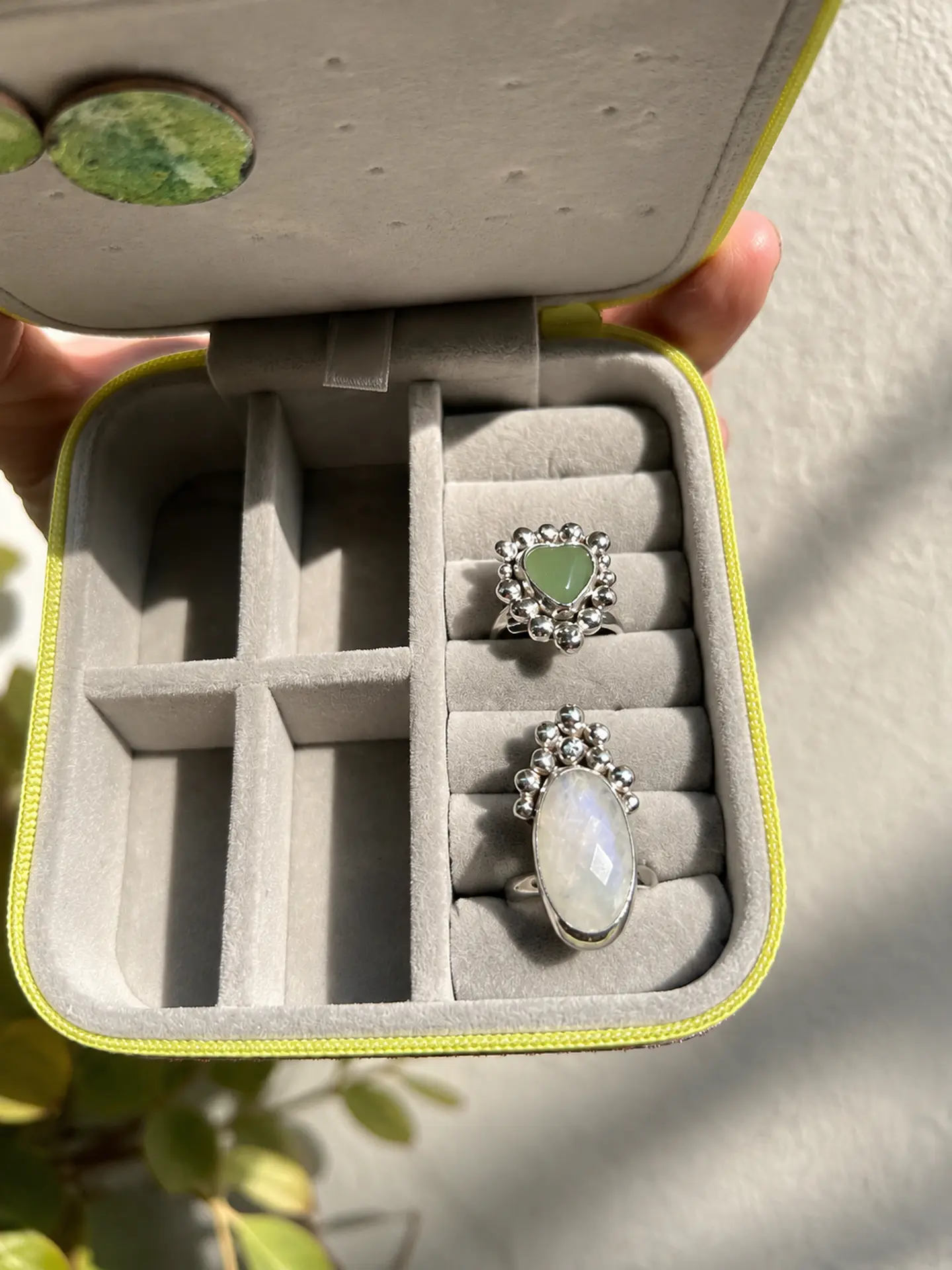 Anillo Piedra Luna · Plata 950 hecho a mano 3