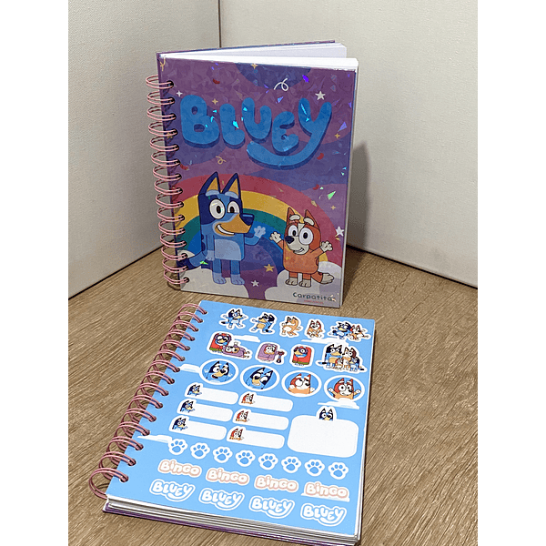 Cuaderno de Bluey con Stickers