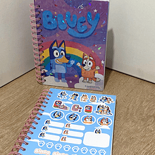 Cuaderno de Bluey con Stickers