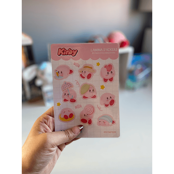Lamina de Stickers Kirby