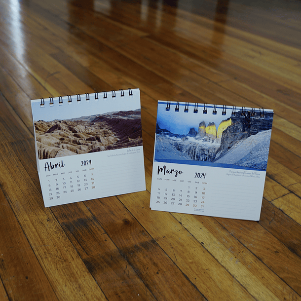 Calendario 2024, Paisajes de Chile (fotografías). 3