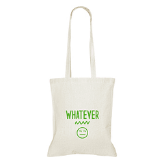 Tote Bag Whatever (natural y verde)