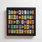 Cuadro decorativo con rollos de fotos 1