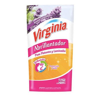 Abrillantador de Piso Flotante y Laminado  Virginia. 400 ml Lavanda