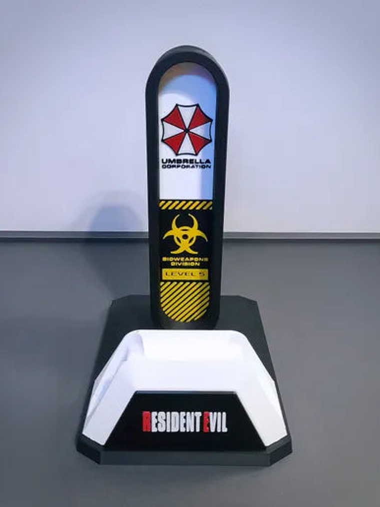 Soporte PS5 para Auriculares y Control – Resident Evil Umbrella Corp 3D 4