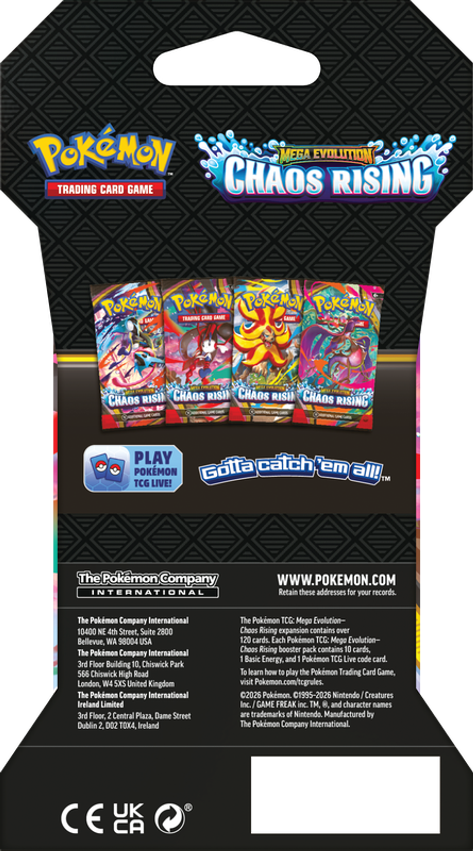 Pokémon TCG: Sleeved Booster - Chaos Rising (Inglés) - Preventa 5