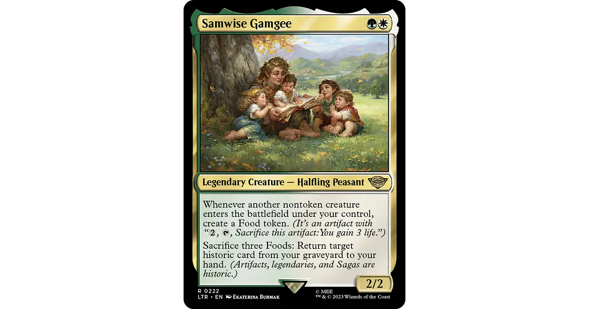 samwise gamgee mtg card Art (52/81) [The Lord of the Rings: Tales of Middl (Artifacts Custom Samwise Gamgee MTG Card: