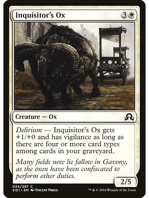 Inquisitor's Ox | Inglés | NM | SOI