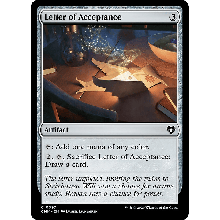 Letter of Acceptance | Inglés | NM | CMM 1