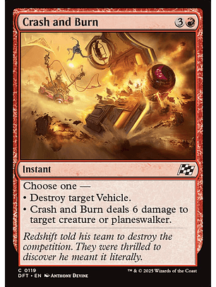 Crash and Burn (foil) | Español | NM | DFT