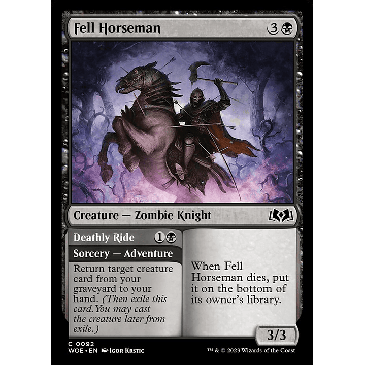 Fell Horseman // Deathly Ride | Español | NM | WOE 1