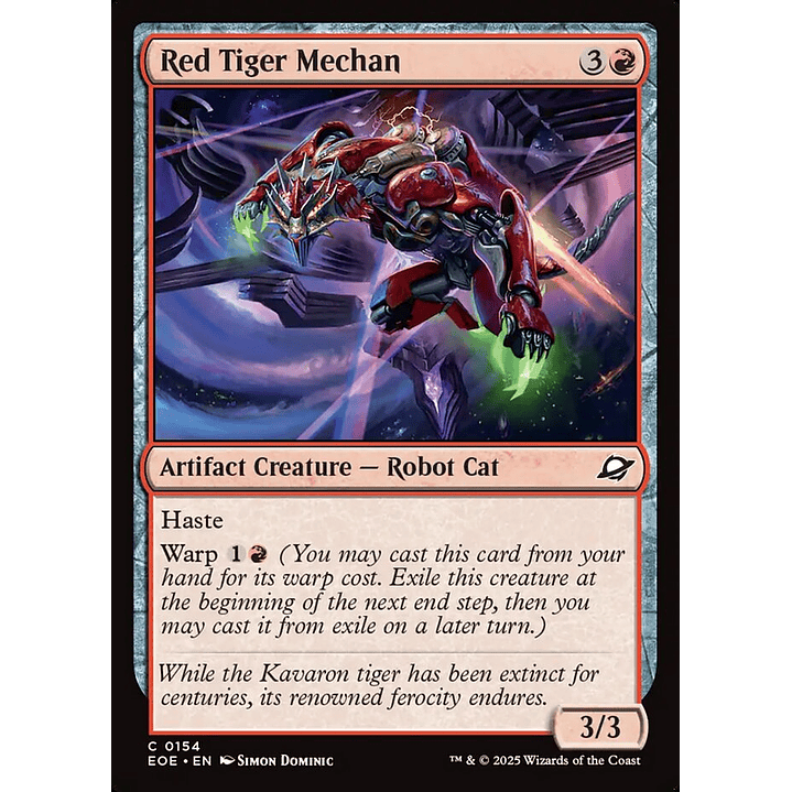 Red Tiger Mechan | Inglés | NM | EOE 1