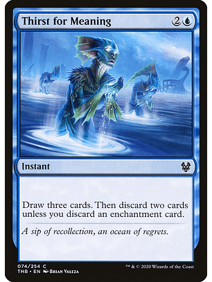Thirst for Meaning | Inglés | NM | THB