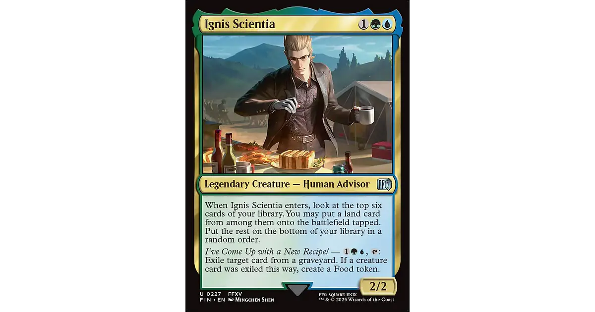 ignis mtg card Scientia (Extended Art) [FINAL FANTASY] If a creature card was exiled this way Ignis Scientia | Ingls |