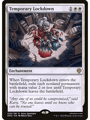 Temporary Lockdown | Inglés | NM | DMU