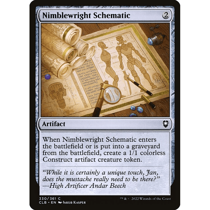 Nimblewright Schematic | Inglés | NM | CLB 1