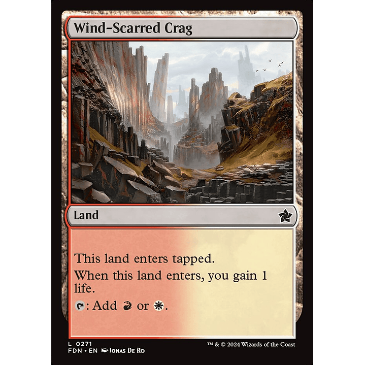 Wind-Scarred Crag (foil) | Español | NM | FDN 1