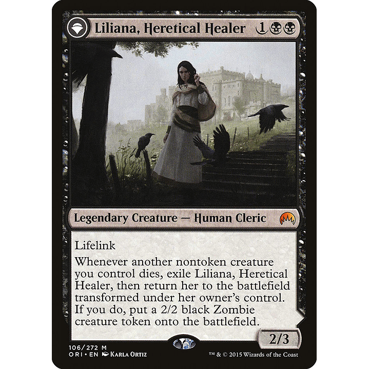 Liliana, Heretical Healer // Liliana, Defiant Necromancer | Español | NM | ORI 1