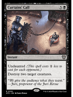 Curtains' Call | Inglés | NM | OTC