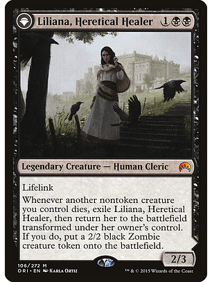 Liliana, Heretical Healer // Liliana, Defiant Necromancer | Español | NM | ORI