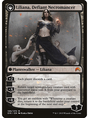 Liliana, Heretical Healer // Liliana, Defiant Necromancer | Español | NM | ORI