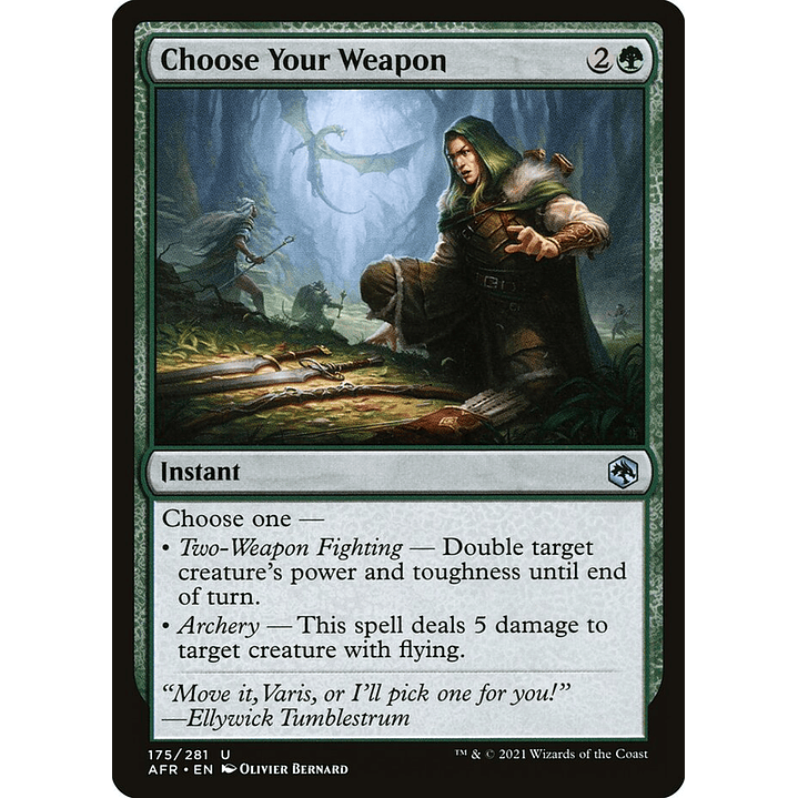 Choose Your Weapon | Español | NM | AFR 1